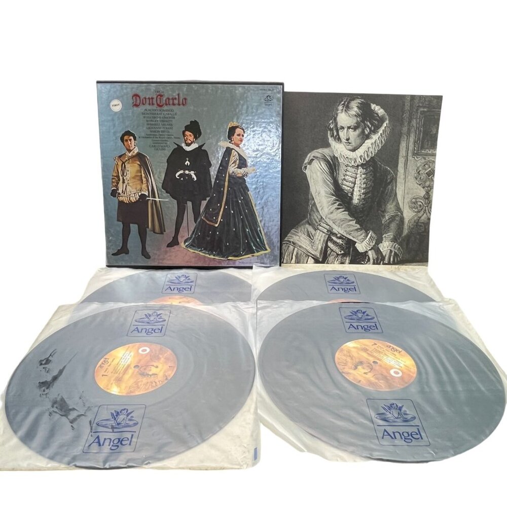 Verdi Don Carlo 4LP Box Set Placido Domingo Ambrosian Opera Chorus 1971 Angel